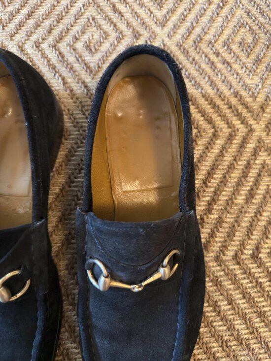 Men's 11 Gucci Horsebit Loafer Black Suede with Box and Dust Bags - Picture 4 of 12